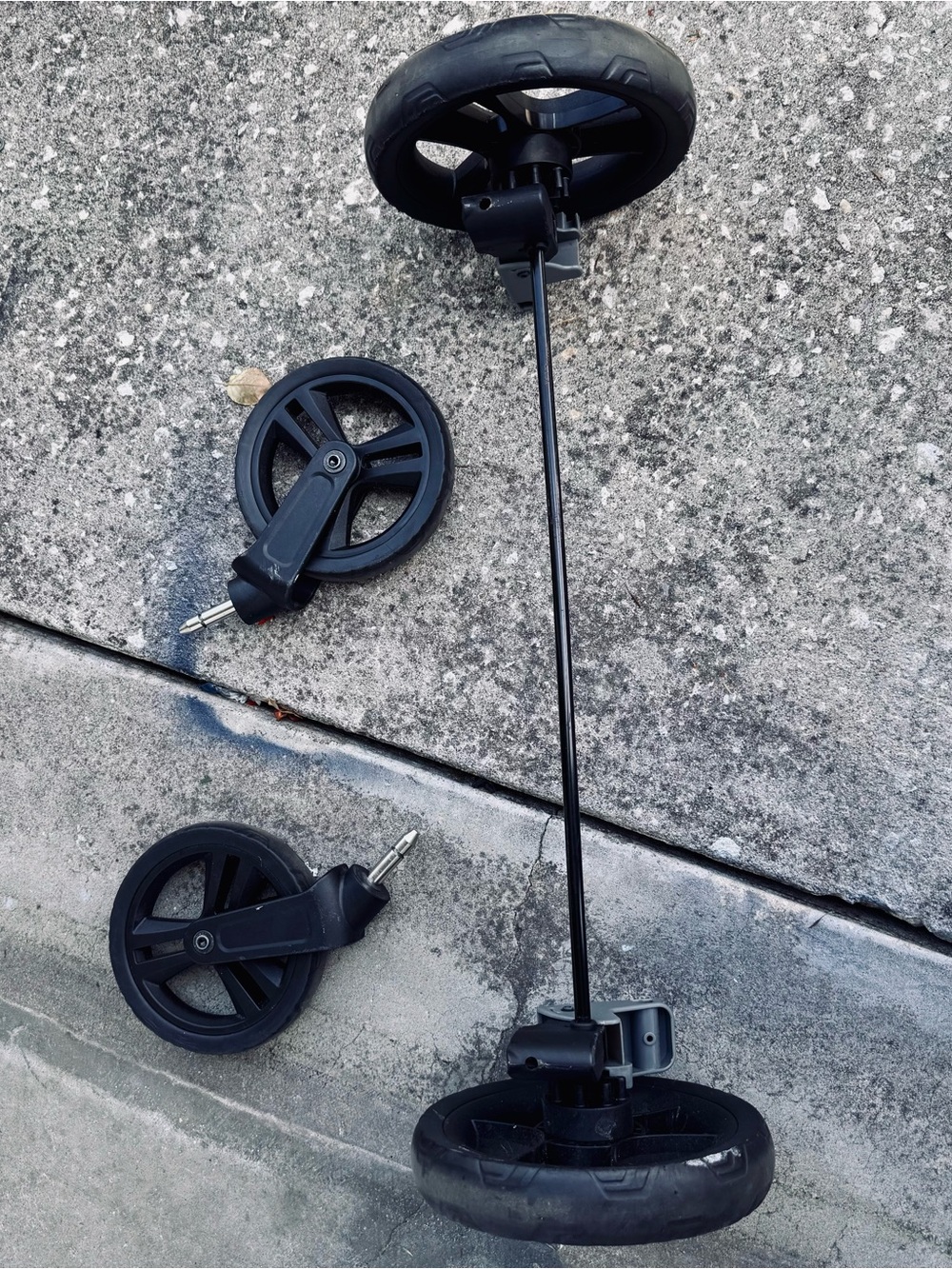 Baby Stroller Replacement Rear Wheel Axle Set 8 Inch Black Universal Parts